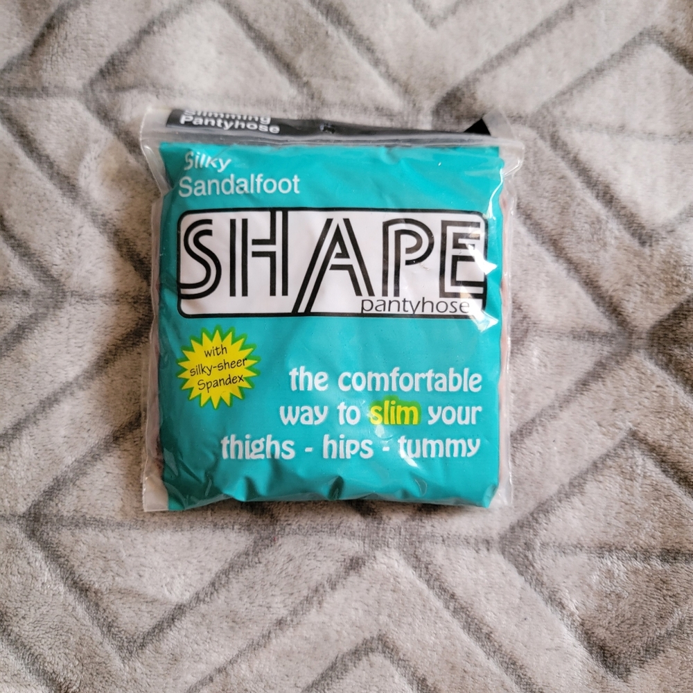 Vintage Shape Brand Pantyhose Suntan Sheer Queen Size New